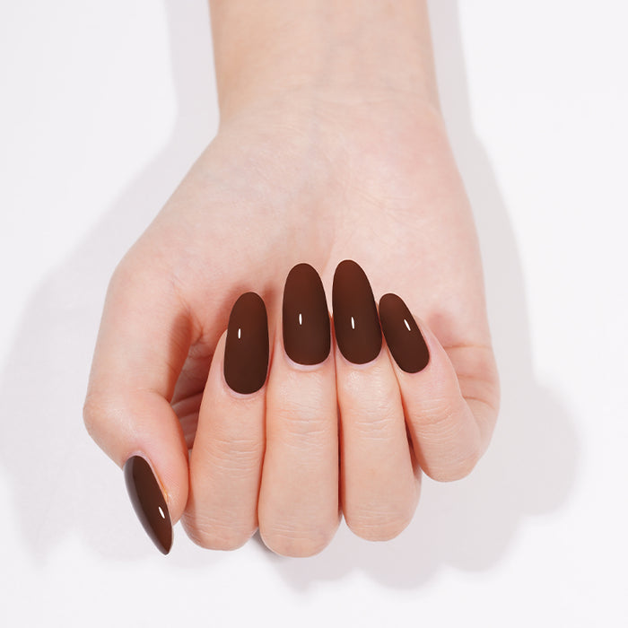 Semi-Cured Gel Nail Wraps - Brown Solid