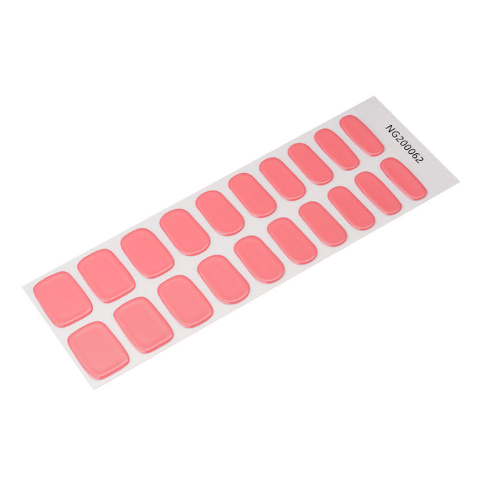 Semi-Cured Gel Nail Wraps - Coral Kiss
