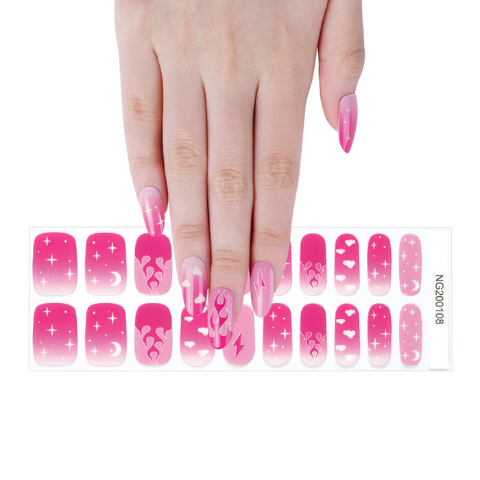 Semi-Cured Gel Nail Wraps - Cosmic Pink