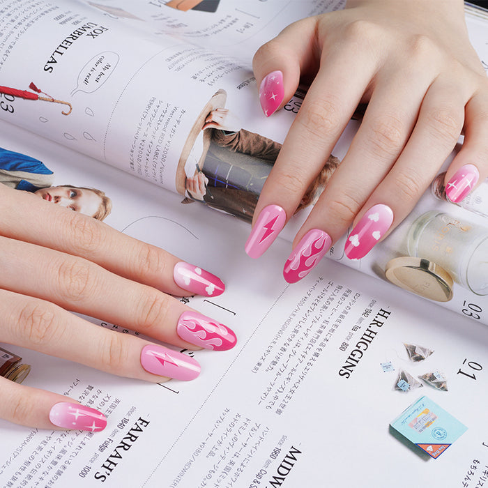 Semi-Cured Gel Nail Wraps - Cosmic Pink