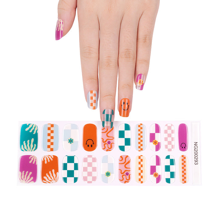 Semi-Cured Gel Nail Wraps - Funky Pop