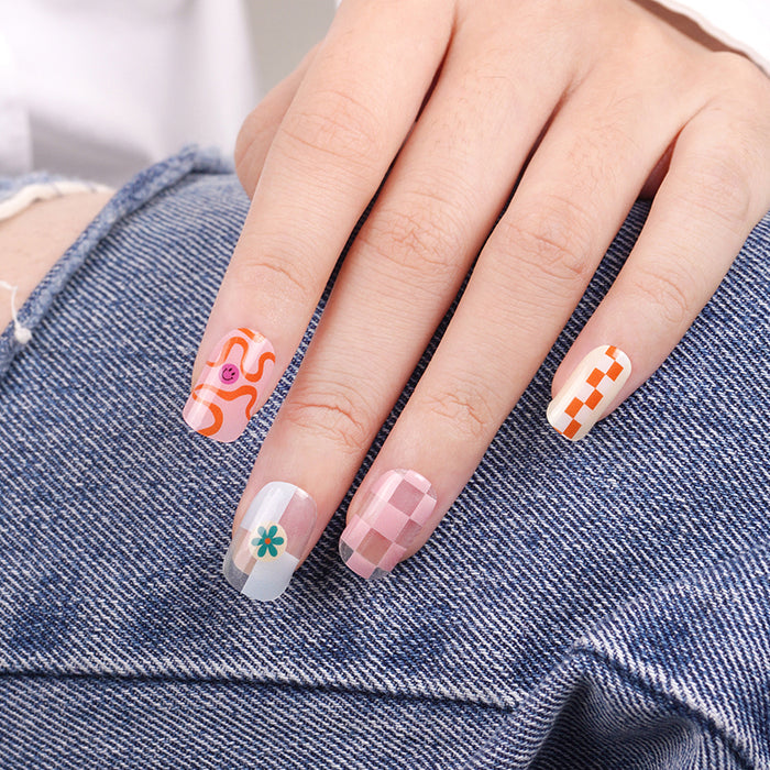 Semi-Cured Gel Nail Wraps - Funky Pop