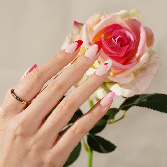 Semi-Cured Gel Nail Wraps - Heartbreaker French