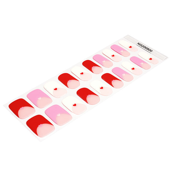 Semi-Cured Gel Nail Wraps - Heartbreaker French