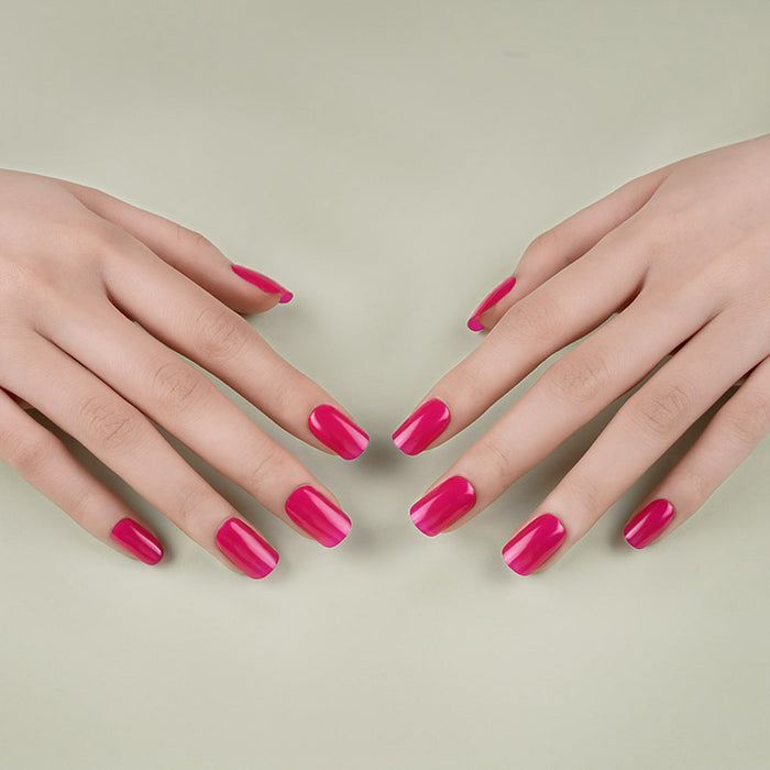 Semi-Cured Gel Nail Wraps - Magenta Solid