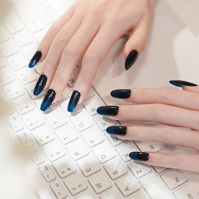 Semi-Cured Gel Nail Wraps - Midnight Teal
