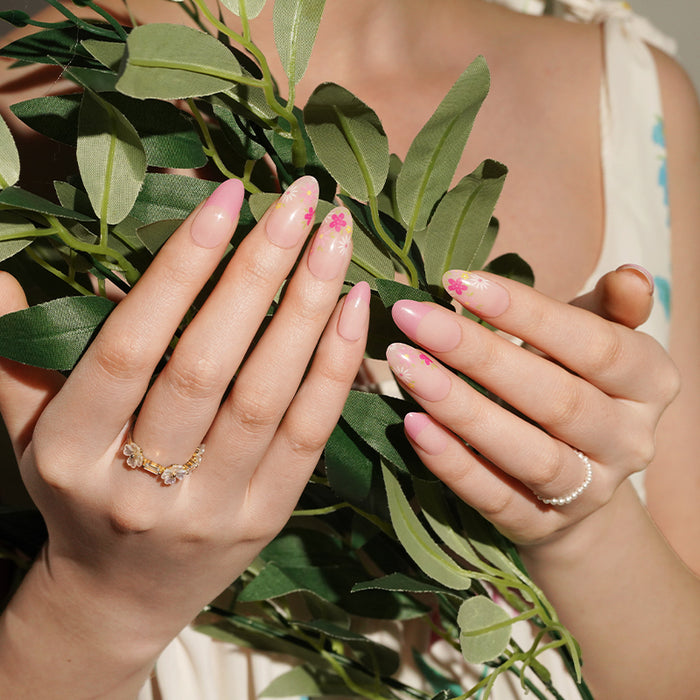 Semi-Cured Gel Nail Wraps - Rosy Garden