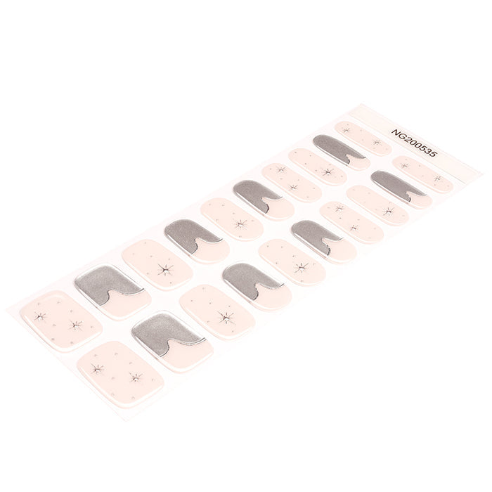 Semi-Cured Gel Nail Wraps - Silver Veil