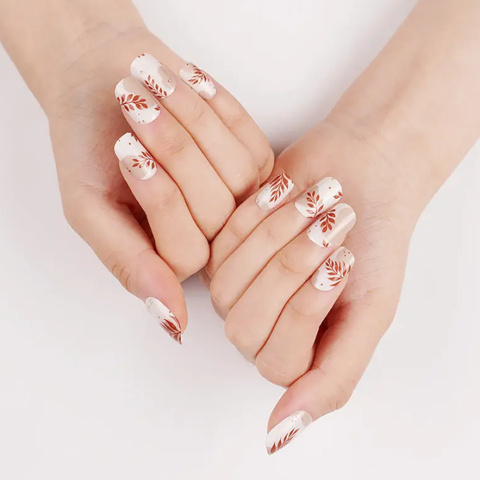 Lavender Semi-Cured Gel Nail Wraps Leaf Me Be