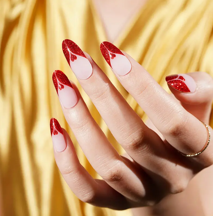 Wheat Semi-Cured Gel Nail Wraps Love Struck