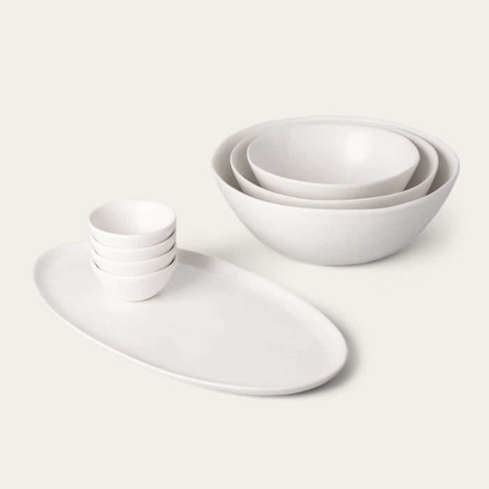 Serving ceramics set bundles by Fable Home, in a cloudwhite color. – #cloudwhite
