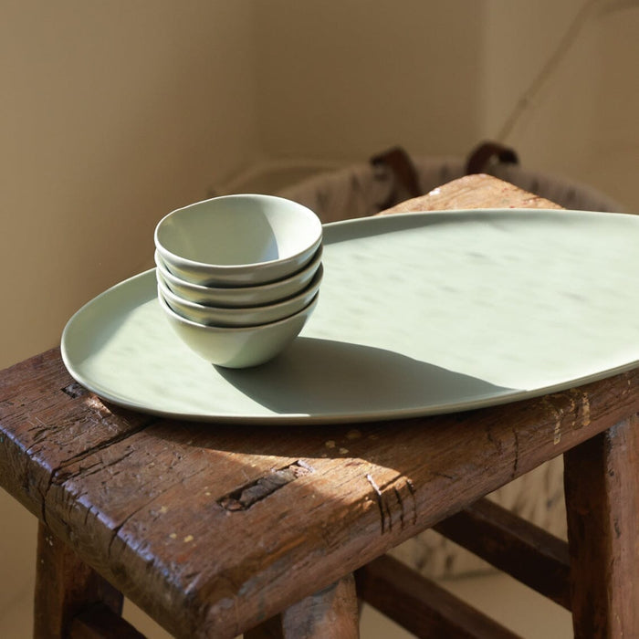 Serving platter set bundles by Fable Home, shown in a beachgrassgreen finish. – #beachgrassgreen