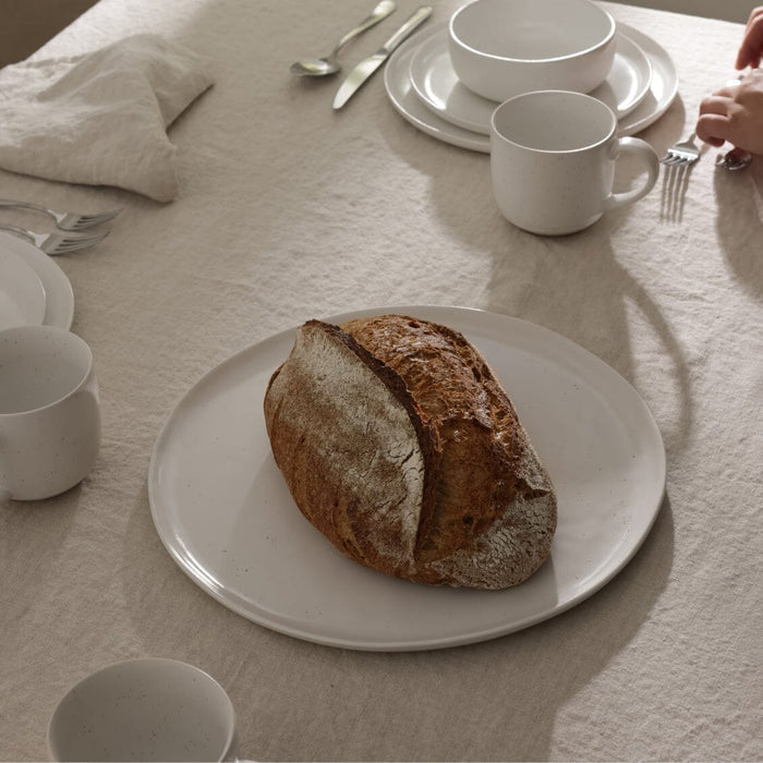 Serving platter dinnerware by Fable Home, shown in a deserttaupe finish. – #deserttaupe