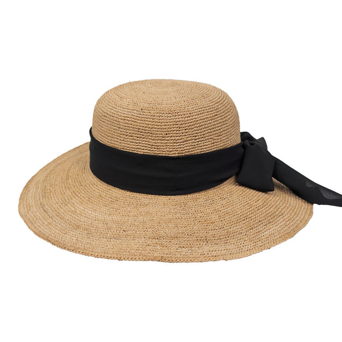Sforza-Fine-Crocheted-Raffia-Sun-Hat-with-Bow-Side