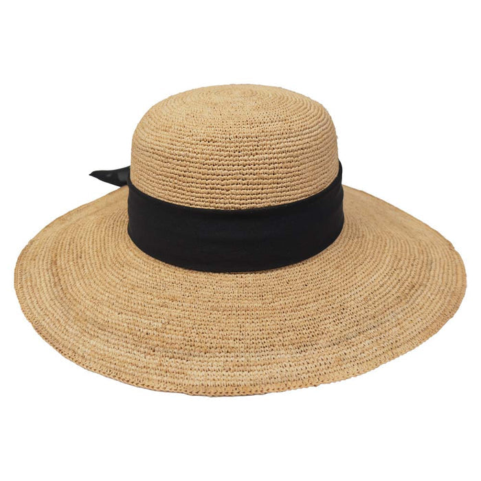 Sforza-Fine-Crocheted-Raffia-Sun-Hat-with-Bow-Front