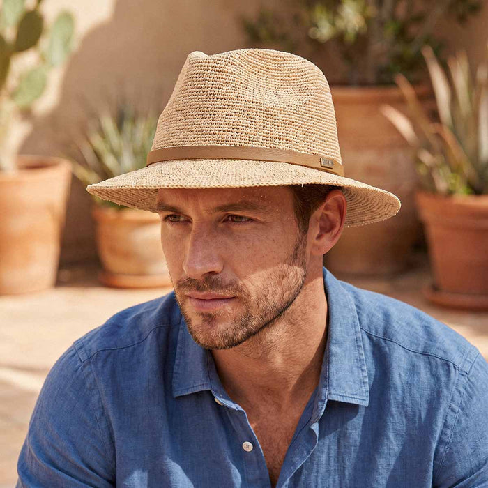 Sforza - Crocheted Raffia Safari Fedora