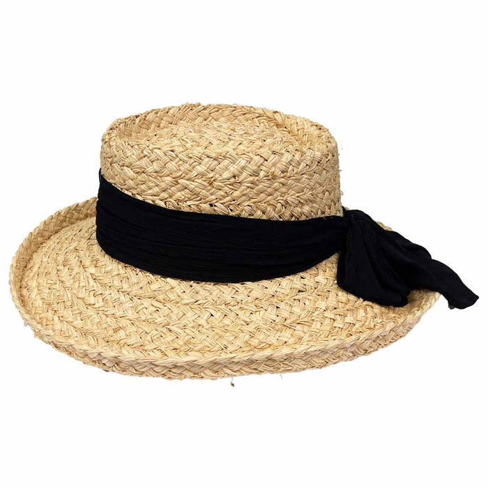 Saint-Martin-SM2603BK-Raffia-Gambler-Black-Trim-Side2