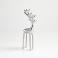 Silver Holiday Reindeer Decoration 9"