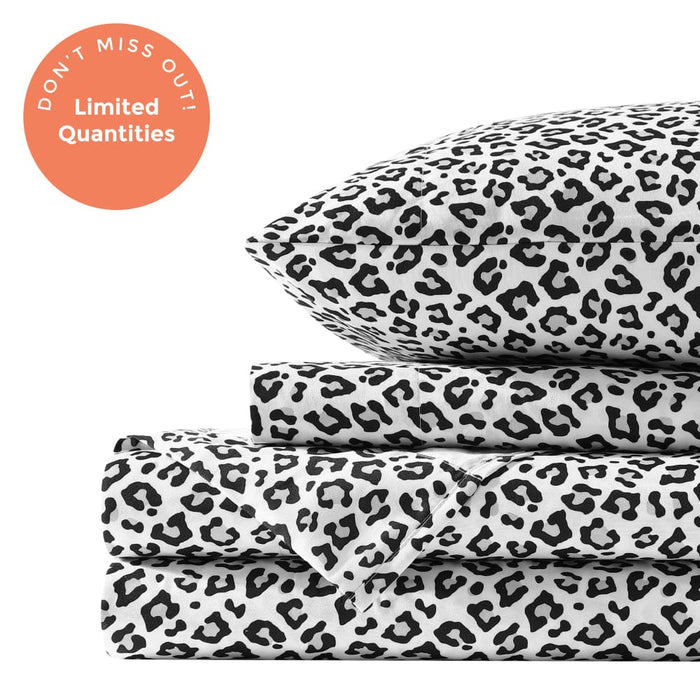 Silver Snow Leopard Sheet Set