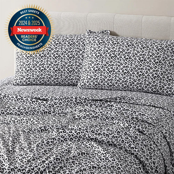 Silver Snow Leopard Sheet Set