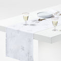 Silver Snowflake Embroidered Runner