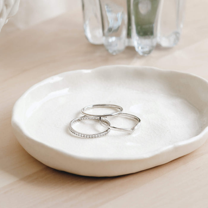 Three 925 silver stacking rings