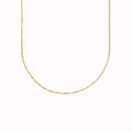 Singapore chain necklace in gold vermeil