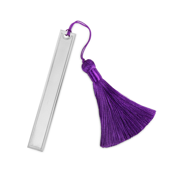 Slim Engine Turned Bookmark in Sterling Silver