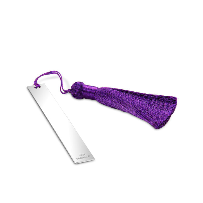 Slim Engine Turned Bookmark in Sterling Silver