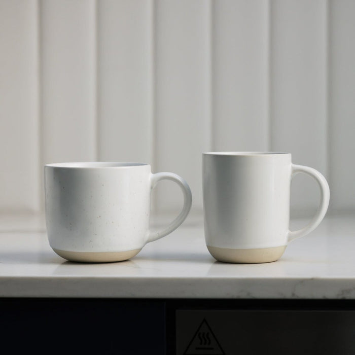 Small mugs drinkware by Fable Home, shown in a speckledwhite finish. – #speckledwhite