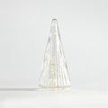 Small Ribbed Clear Glass Christmas Tree 9"