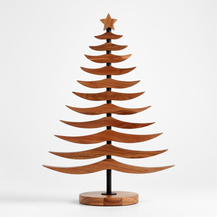 Small Warm Acacia Tannenbaum Christmas Ornament Tree 25"