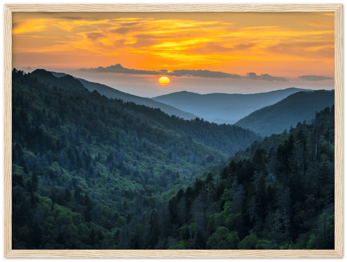 Smoky Mountains Sunset - Print - MetalPlex