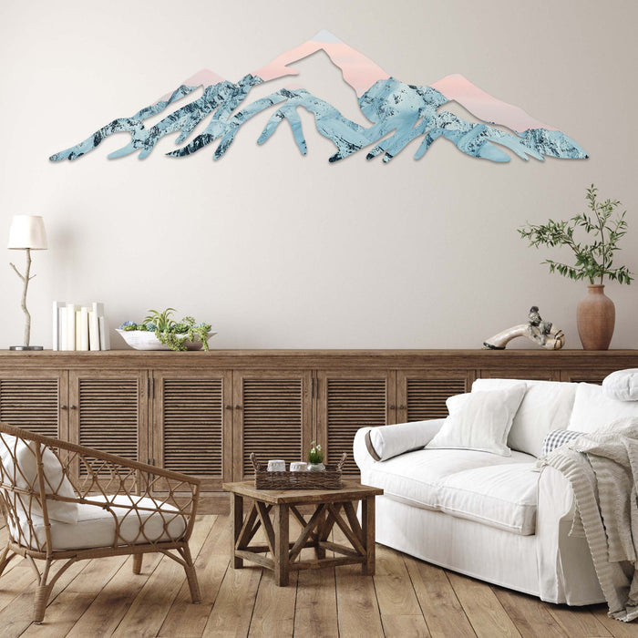 Snow-Capped Rocky Mountains - Metal Wall Art - MetalPlex