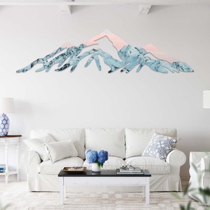 Snow-Capped Rocky Mountains - Metal Wall Art - MetalPlex