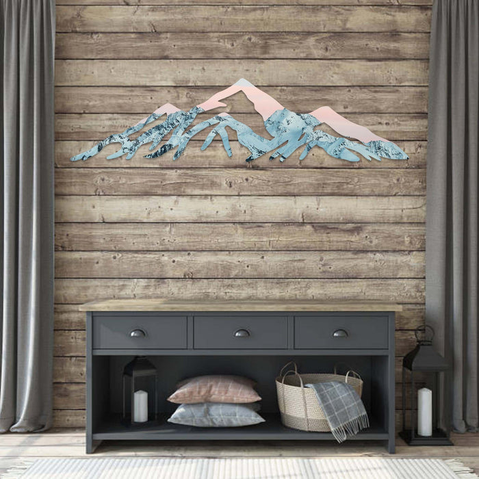 Snow-Capped Rocky Mountains - Metal Wall Art - MetalPlex