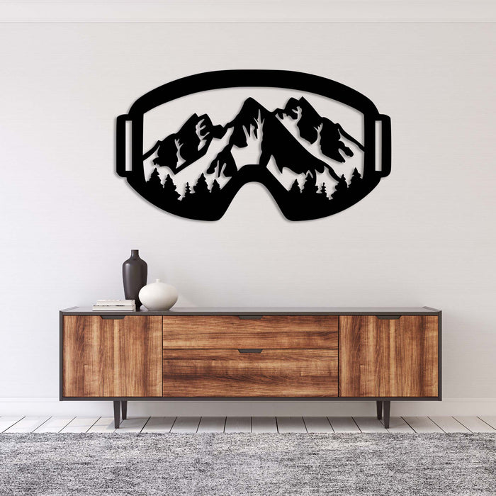Snow Mountain Goggles - Metal Wall Art - MetalPlex