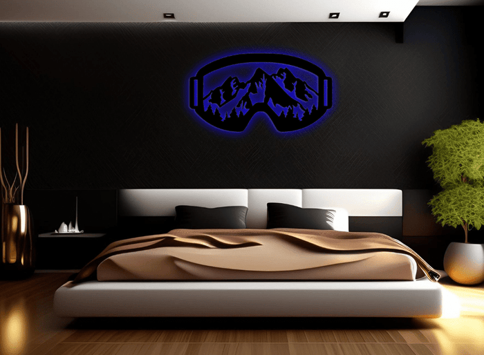 Snow Mountain Goggles - Metal Wall Art - MetalPlex
