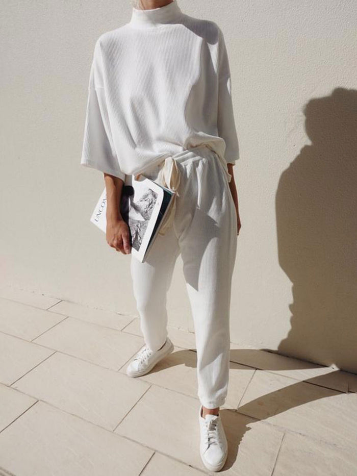 Solid Color Comfortable High Collar Suit