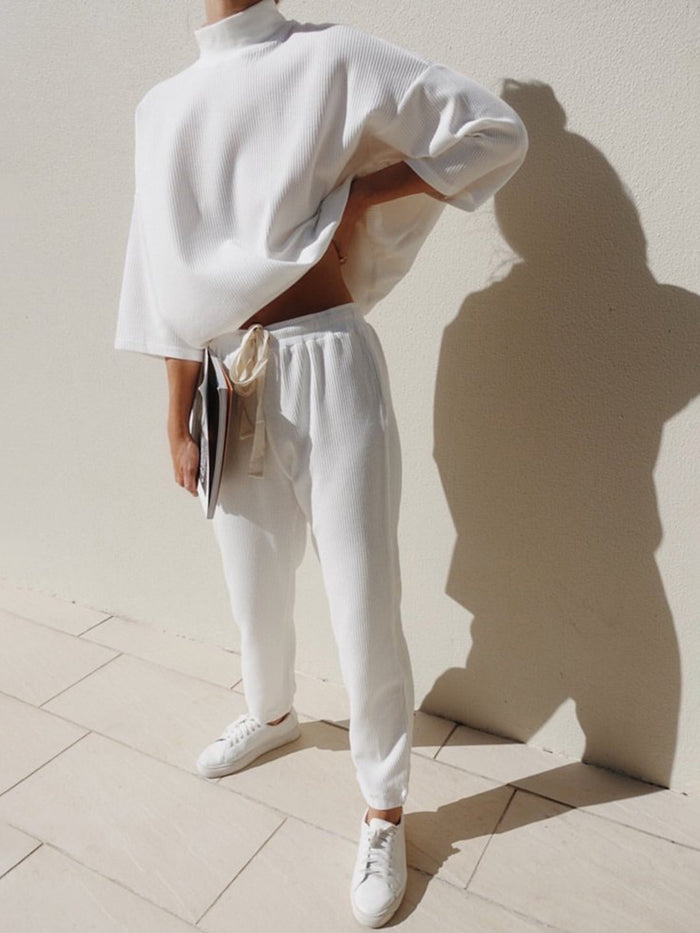 Solid Color Comfortable High Collar Suit
