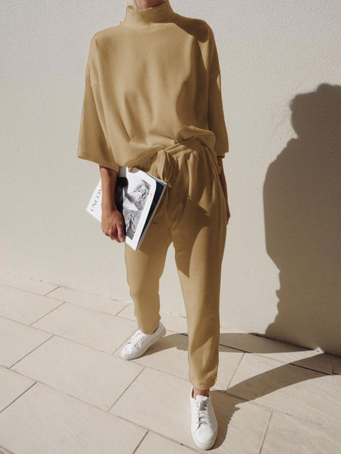 Solid Color Comfortable High Collar Suit