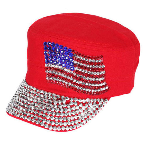 Something Special - Red Jewel Cap with American Flag
