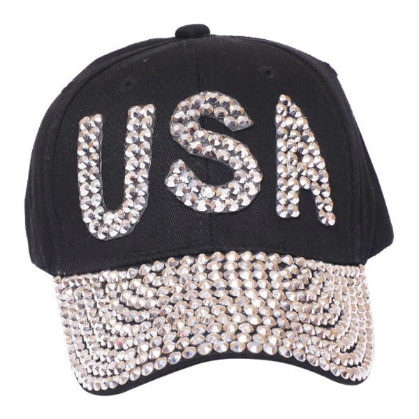 Something Special - Black USA Bedazzle Jewel Cap