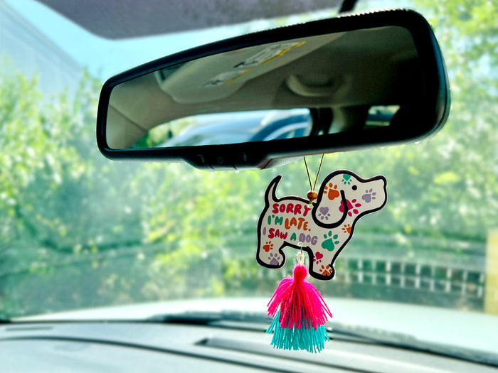 SORRY I'M LATE PUP AIR FRESHENER (PACK OF 2) PUPPIE LOVE
