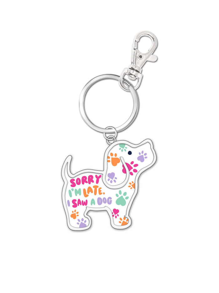 SORRY I'M LATE PUP KEY RING PUPPIE LOVE