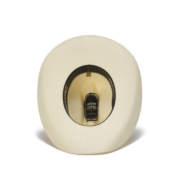 Stampede Hats - Bangora Straw 50X Western Hat with Nickel Accent Trim - Bottom