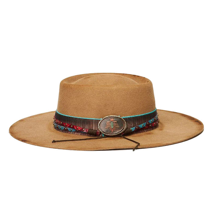 Stampede-Hats-Bonnie-Flat-Brim-Gambler-Side