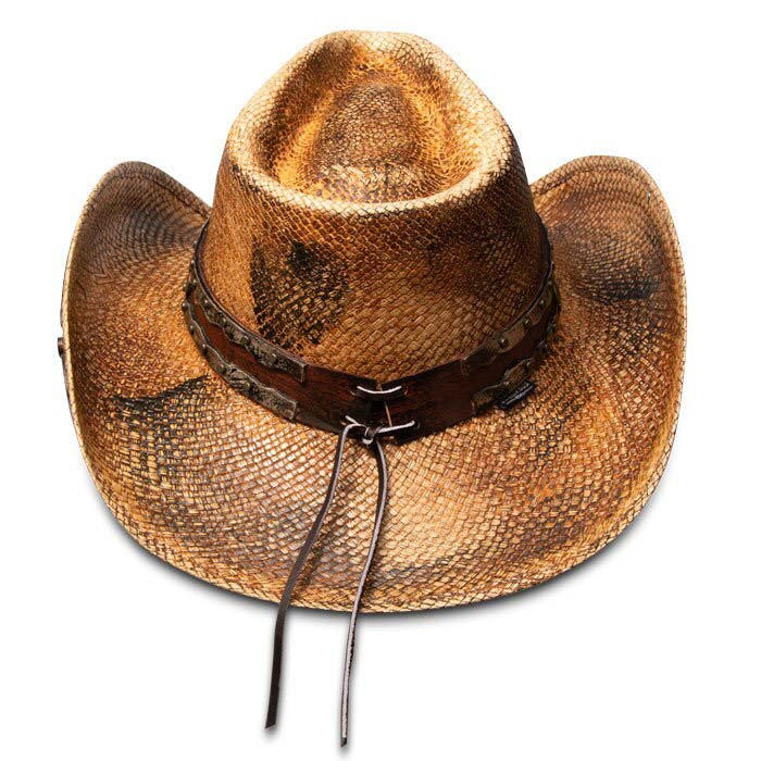 Stampede Hats - "Bullets" Genuine Panama Straw Cowboy Hat (Back)
