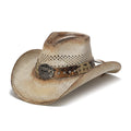 Stampede Hats - “Cowboy” Concho Western Light Straw Hat