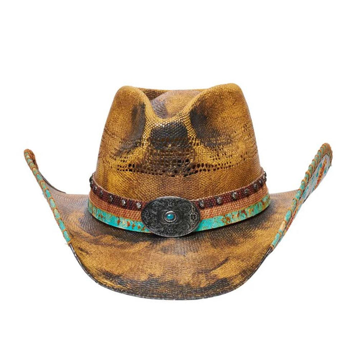 Stampede-Hats-Evvie-Tea-Stained-Cowboy-With-Buckle-Front